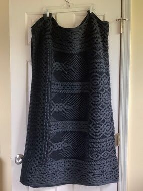 Aran Crafts Merino Wool Tree of Life 45X65 Throw Blanket Black/Grey